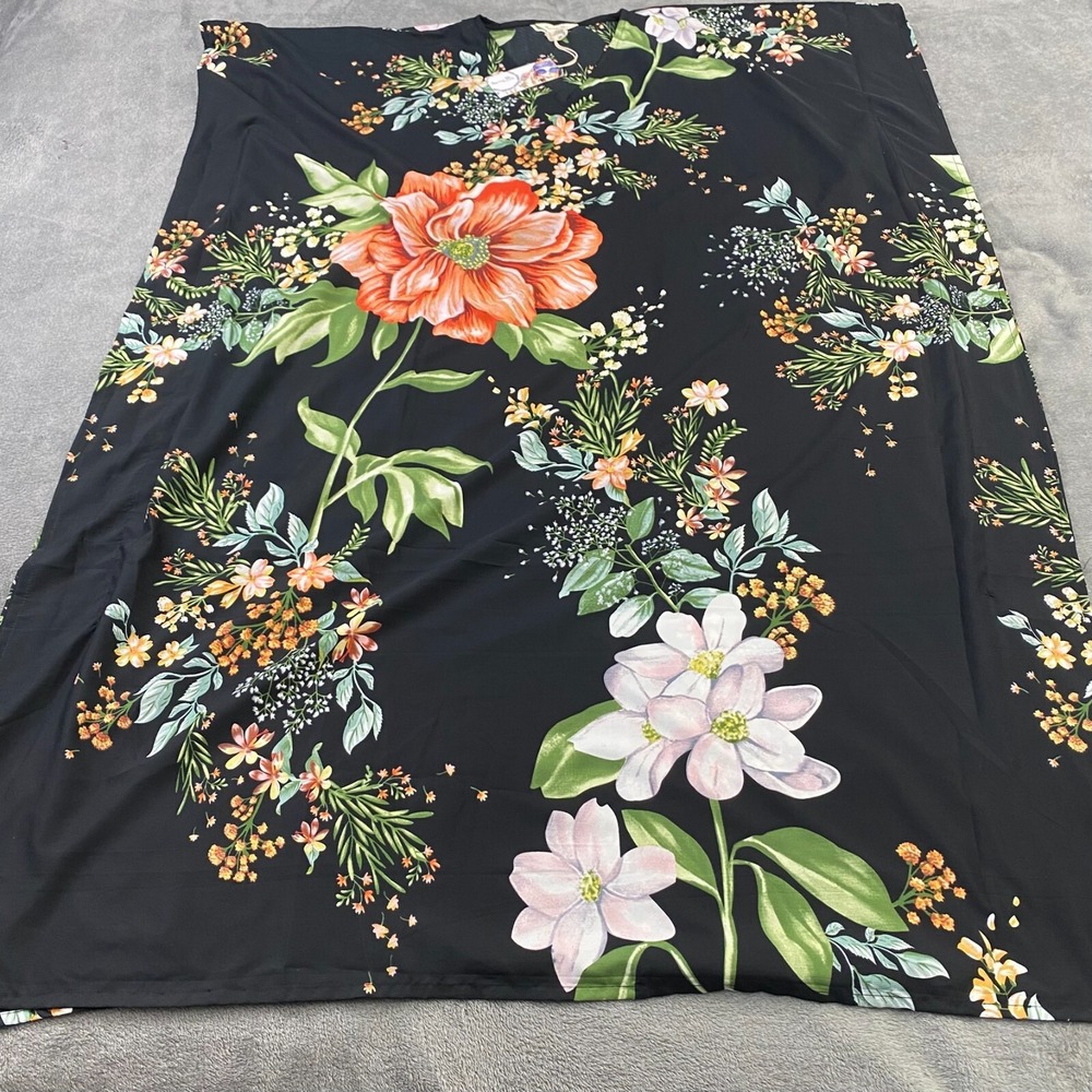 Gypsie Blu Women Kaftan‎ Long Dress One Size Floral Print Festival Maxi Casual